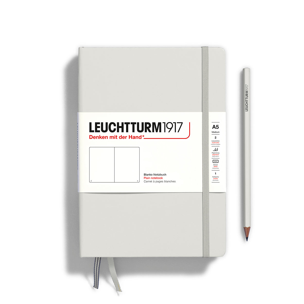 Leuchtturm1917 A5 硬殼筆記本｜德國燈塔經典系列｜淺灰 (Light Grey)
