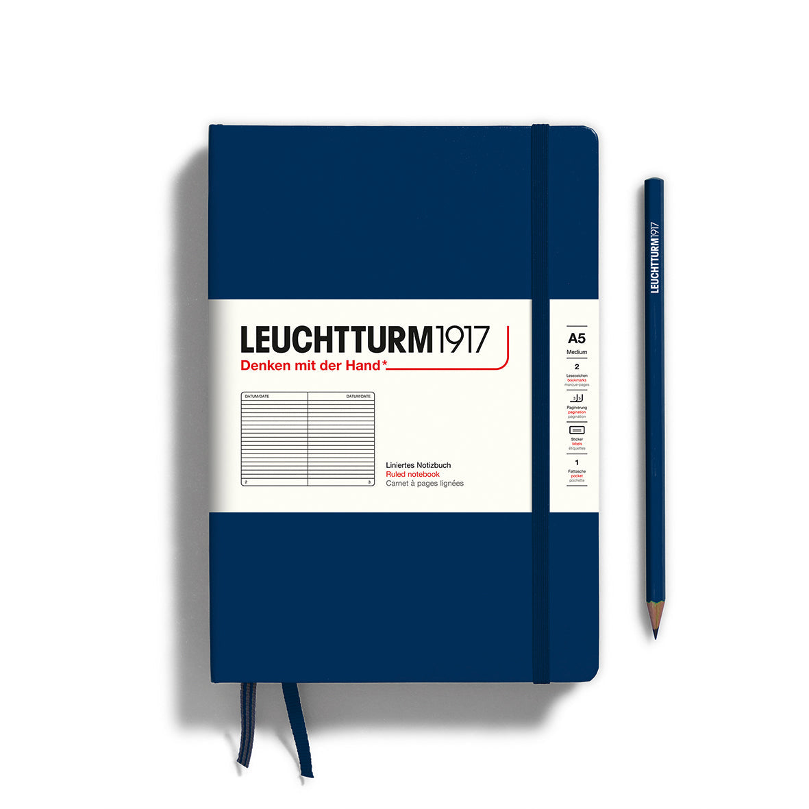 Leuchtturm1917 A5 硬殼筆記本｜德國燈塔經典系列｜海軍藍 (Navy)