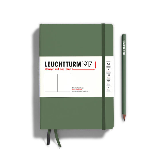 Leuchtturm1917 A5 硬殼筆記本｜德國燈塔經典系列｜橄欖綠 (Olive)