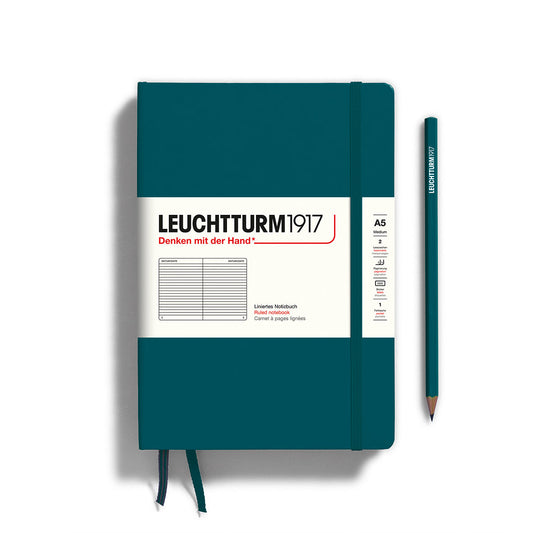 Leuchtturm1917 A5 硬殼筆記本｜德國燈塔經典系列｜太平洋綠 (Pacific Green)