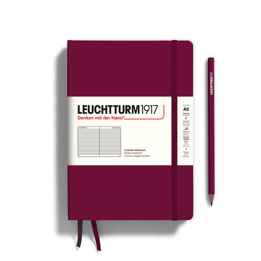 Leuchtturm1917 A5 硬殼筆記本｜德國燈塔經典系列｜港口紅 (Port Red)
