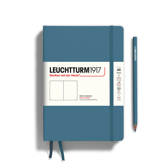 Leuchtturm1917 A5 硬殼筆記本｜德國燈塔經典系列｜礦石藍 (Stone Blue)