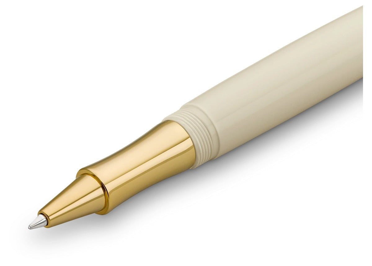 KAWECO STUDENT 50's Rock 鋼珠筆 — 筆尖特寫,金色鍍層