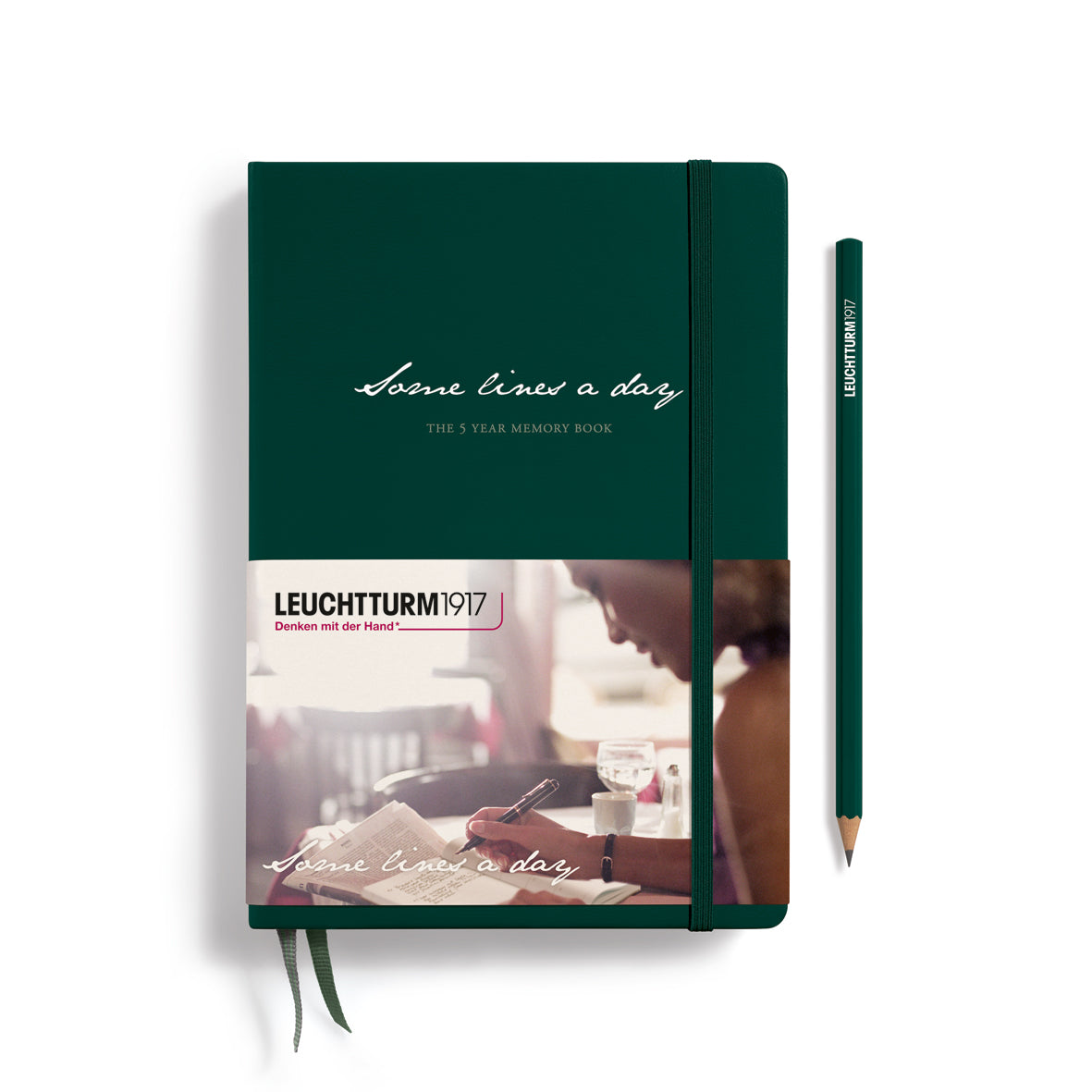 Leuchtturm1917 燈塔Some Lines a Day系列 5年日記本 森林綠 Forest Green