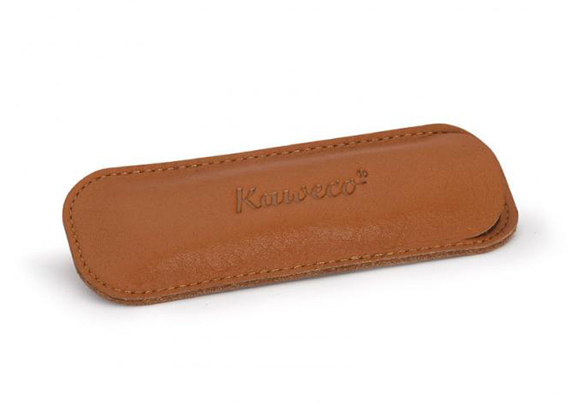 德國KAWECO 棕色真皮筆袋(可放二支SPORT)