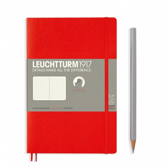 LEUCHTTURM1917 軟殼筆記本 B6／紅色／方點 #358297